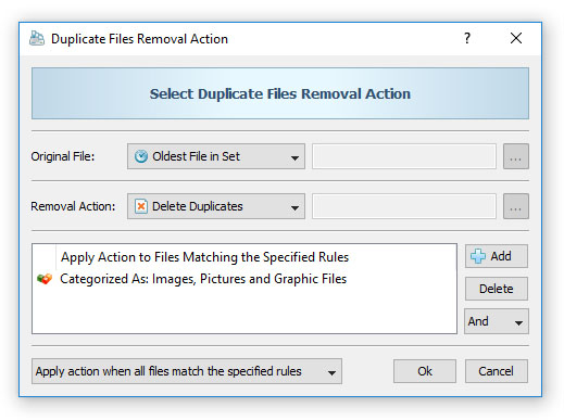DupScout Server Duplicate Files Removal Action