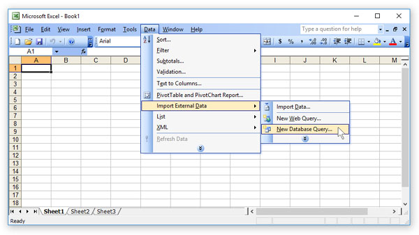 Microsoft Excel Import Data From SQL Database
